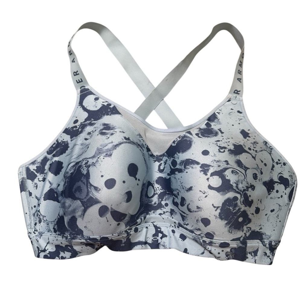 Under Armour 1X Blue Infinity High Printed Sports Bra